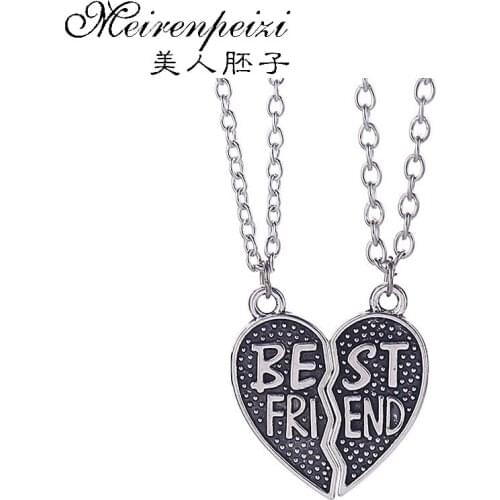Best Friend Necklaces Friendship Vintage Pendants Necklaces Best Friends Charm BFF Necklace Set of 2 BFF Personalized Gift