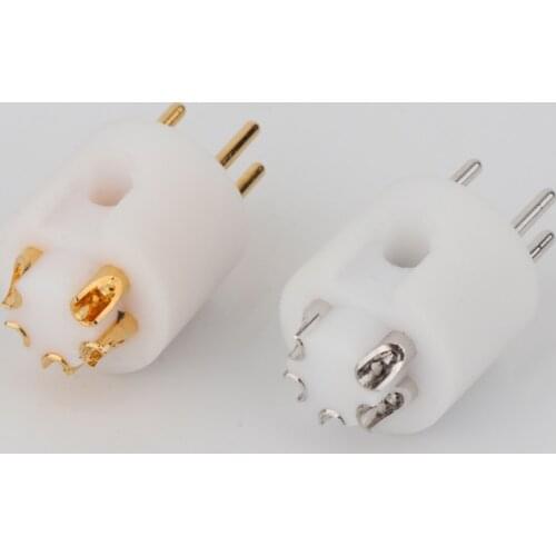 Preffair Male 5pin plug 24k Gold Plated Brass DIN Connector LP Turntable Recorder Tonearm Tone Arm Plug Vinyl Jack