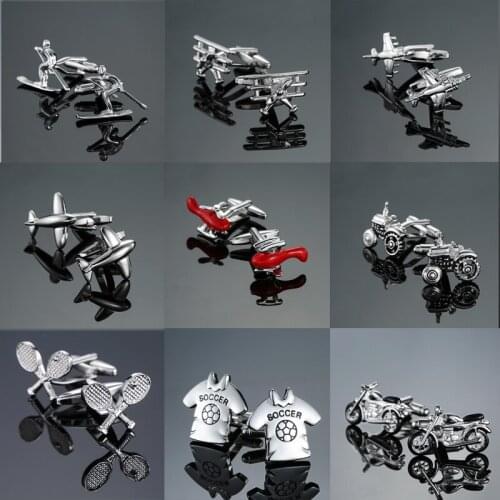 XK-972 Free delivery, high quality mens shirt fashion brand jewelry cuff motorcycle / ball / golf / airplane cuff links