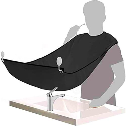 Male Black Beard Apron Man Bathroom Apron New Male Beard Shaving Apron Care Clean Hair Adult Bibs Hair Shave Apron