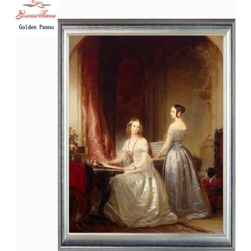 Golden Panno DIY DMC Cross stitch Sets For Embroidery kit 11CT 14CT Nature landscape cross - stitch Home decor Christmas gift