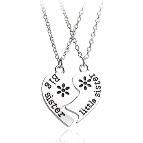 Two-piece Necklace The Best Sister And Sister Pendant Necklace Twin Sisters The Best Gift Necklace Fashion Personality