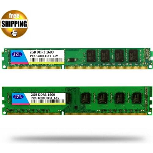 JZL Memoria PC3-12800 DDR3 1600MHz / PC3 12800 DDR 3 1600 MHz 2GB LC11 240-PIN Desktop PC Computer DIMM Memory RAM For AMD CPU