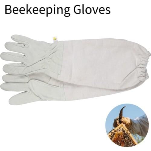 Beekeeping Gloves Long Sleeve Canvas Bee Keeping Glove Protecrive Clothing Suit Anti Bee Sting For Beekeeper