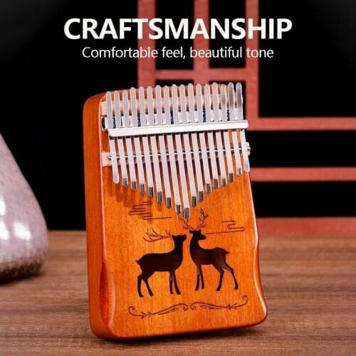 Thumb piano Kalimba single board finger piano beginner mini 17-tone mahogany finger piano