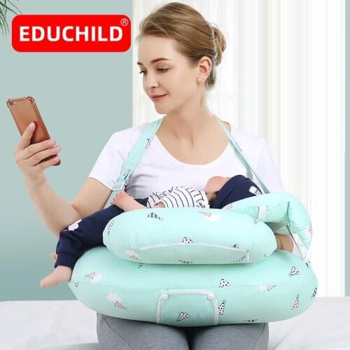 Educhild Baby Nursing Pillows Maternity Breastfeeding Multifunction Adjustable Pillow Newborn Infant Feeding Waist Cushion Cover