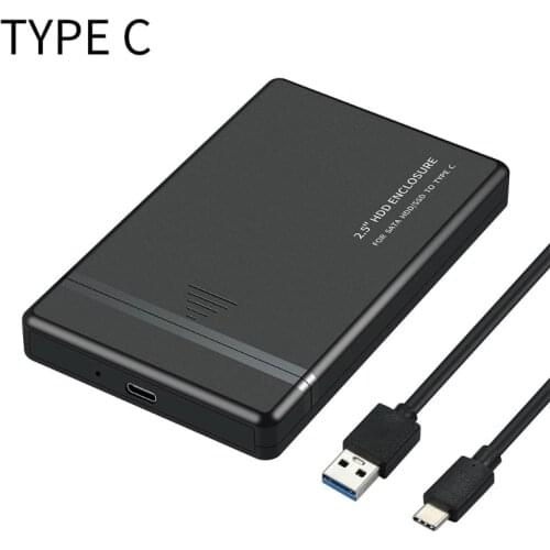 Portable 2.5 Inch USB 2.0/3.0/3.1 Type-C Hard Drive Enclosure External HDD Case