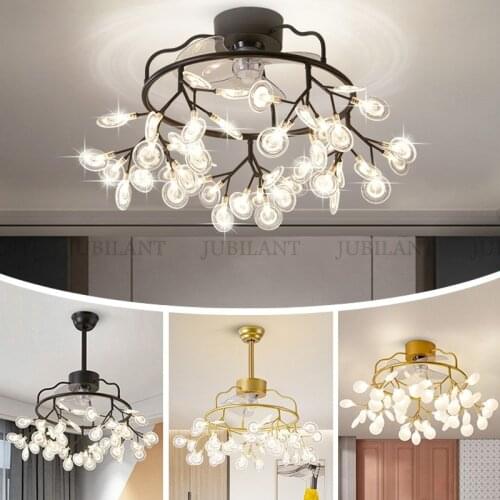 Simple Firefly Fan Chandelier Led Pendant Lamp Living Study Dining Room Ceiling Light Nordic Luxury Creative Bedroom Bar