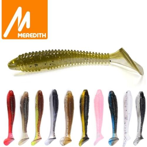 MEREDITH Fishing Lures FAT Swing Impact Swimbait 85mm/5.5g 10pc/Lot Craws Soft Lures Fishing Soft Bait Bass Bait