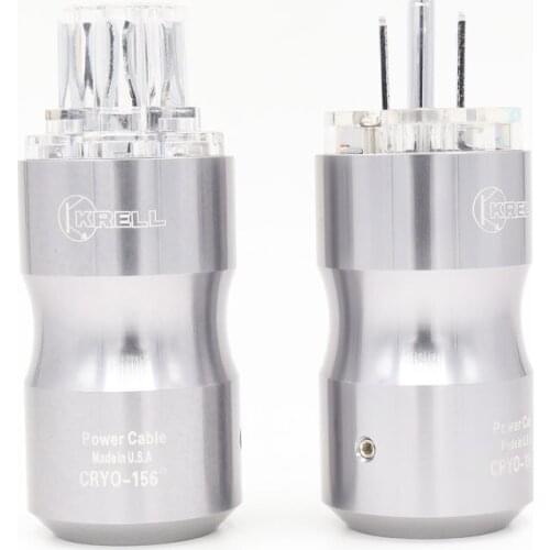 HI-End Rhodium Plated US AC Power Male Plug +IEC Female Plug hifi audio Power plug diy