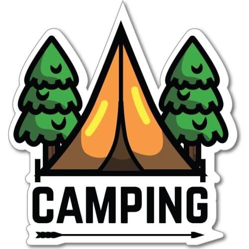 S40827# Various Sizes Funny Self-adhesive Decal Camping Car Sticker Waterproof Auto Decors on Bumper Rear Window