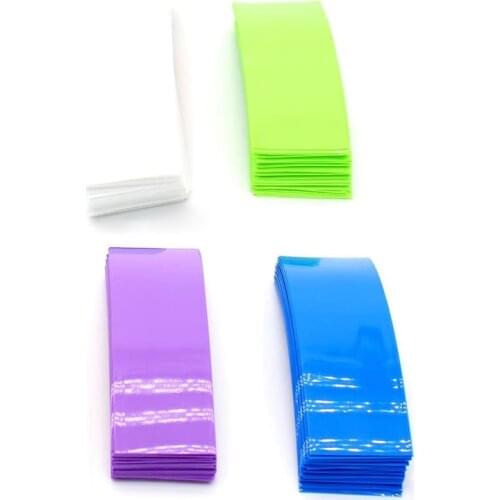 100Pcs 18650 Lithium Battery Heat Shrink Tube Tubing Li-ion Wrap Cover Skin PVC Shrinkable Film Pipe Sleeves Accessories