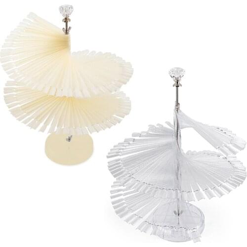 120 Grid Fan-shaped Nail Art Showing Holder Fake Nail Tips Color Card Fake Nail Showing Display Stand Manicure Nail Accessories