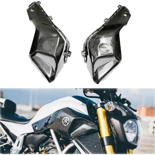 100% 3k Carbon Fiber Upper Side Air Intake Panel Frame Cover Protection for Yamaha MT07 FZ07 MT-07 FZ-07 MT FZ 07 2013-2016