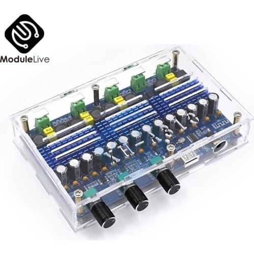 Xh-a310 Bluetooth 5.0 TPA3116D2 Digital Power Amplifier Board with Tuning Tda3116d2 Stereo Dual Bass Subwoofer AMP Home Theater