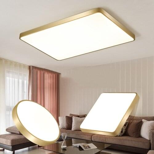 Gold Ceiling Light 48W Led Lights For Room Modern Led Ceiling Light For Living Room Dimmable Led Ceiling Light 220 Light Fixture