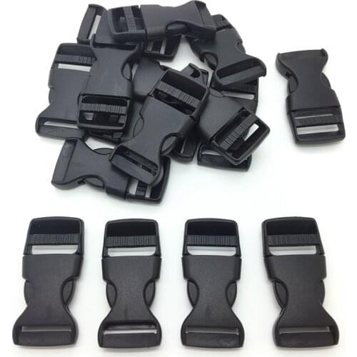 10pcs 3/4" 20mm Wide Contoured Side Release For Paracord Bracelet Plastic Buckle
