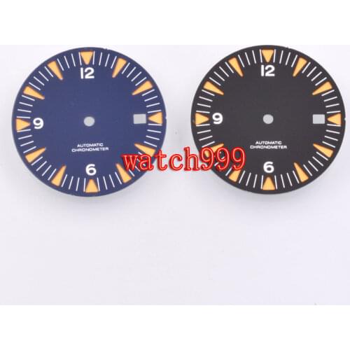 31mm Black Blue Sterile Watch Dial Luminous dial FIT ETA 2836/2824 miyota 8205 8215 821A DG2813