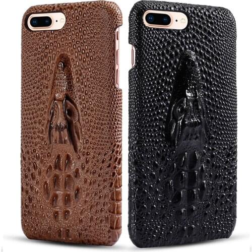 3D Dragon Head Special Fashion Genuine Leather Real Cowhide Cover For iPhone 7 8 Plus Business Back Phone Case For iPhone8