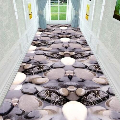 3D Carpets Stones Kitchen Corridor Area Rugs Living Room Carpet Flannel Anti-skid Entrance Door Mat Rug for Bedroom 80x200cm