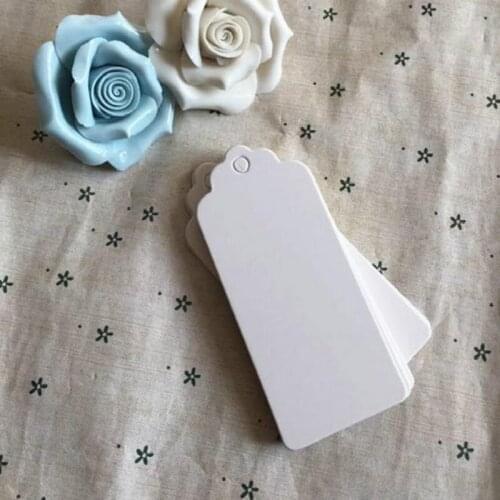 4 * 7 Cm White Square Mark Products Hand Draw Cardboard Label Clothing Garment Tags Words Blank Paper Id Card 400 Pcs/lot