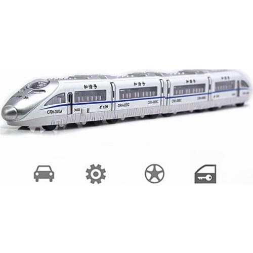 4Pcs Train Model Magnetic Pull Back 1: 60 Monumental Train Cast for Gift