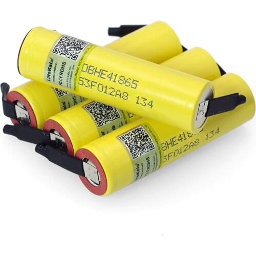 Liitokala Lii-HE4 2500mAh Li-lon Battery 18650 3.7V Power Rechargeable batteries Max 20A discharge +DIY Nickel sheet