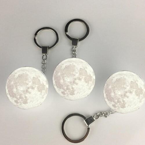 3D Print Moon Light Keychain Decoration Night Light Creative Gifts White Light Durable and Practical Gifts Dropshipping