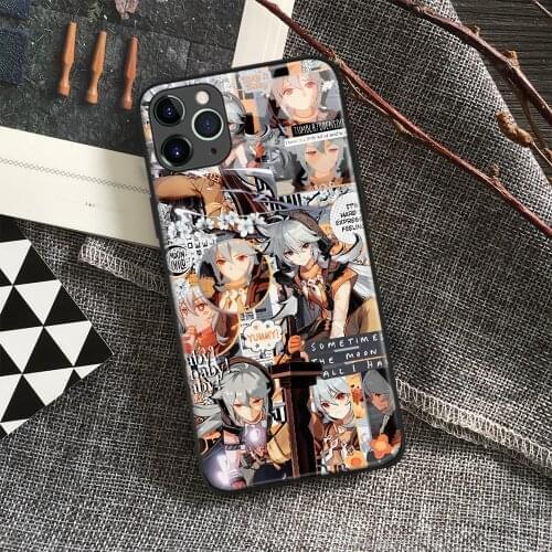 Razor Genshin Impact Game Anime Soft Silicone Glass Phone Case for IPhone SE 6s 7 8 Plus X Xr Xs 11 12 Mini Pro Max Samsung