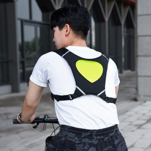 Sports Bicycle Reflective Warning Vests with Remote LED Wireless Cycling Vest MTB Bike Bag Safety LED Turn Signal Light Vest