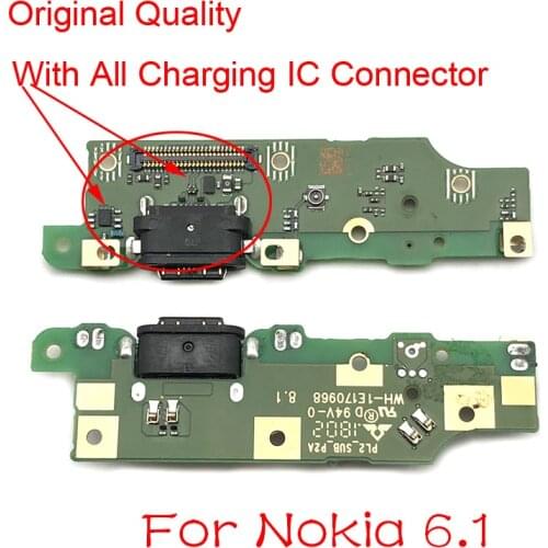 Dock Connector For Nokia 6.1 (5.5-inch) / 6 2018 Micro USB Charger Charging Port Flex Cable Board With Microphone