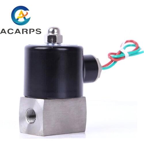 1/4 3/8 1/2 inch Stainless Steel Gasoline Solenoid Valve Shut Off Normally Closed Anti Corrision