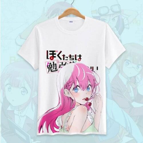 Anime Bokutachi wa Benkyou ga Dekinai We Never Learn Furuhashi Fumino cosplay t-shirt Polyester Ogata Rizu t shirt summer tops