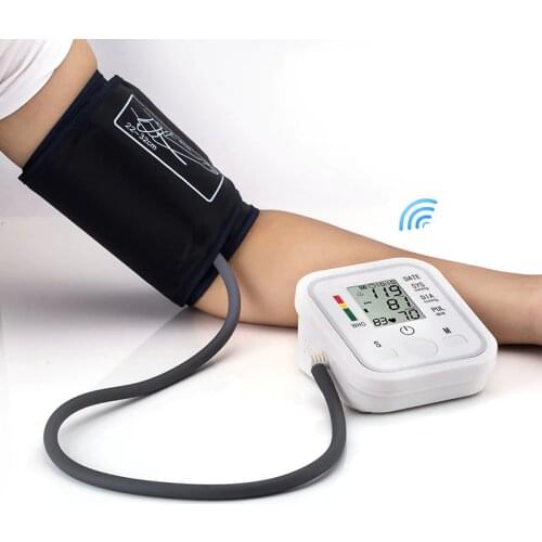 JZIKI Live Voice Arm Blood Pressure BP Monitor Tonometer Sphygmomanometer Pulsometros Health Monitors Care For Heart