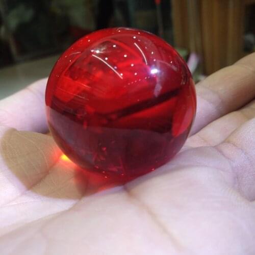 K9 Red Glass Crystal Quartz Healing Ball Sphere 40mm