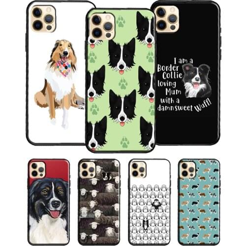 Cartoon Border Collie Case For Apple iPhone 11 12 Pro Max mini 6S 7 8 Plus XR X XS MAX SE 2020 Back Cover Coque
