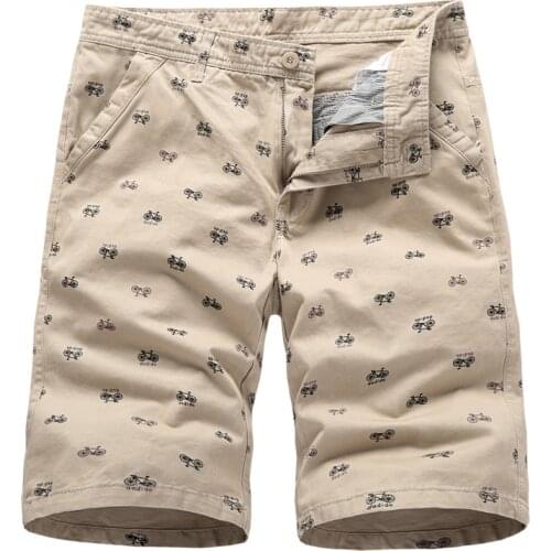Men five-point pants summer new style shorts casual pants sports sub-printed cotton wear-resistant