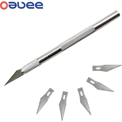 Non-Slip Metal Knife Craft Artwork Cutting Blades DIY Carving Stencil Scoring Hobby Chiseling Model Repairing Sculpture Knife