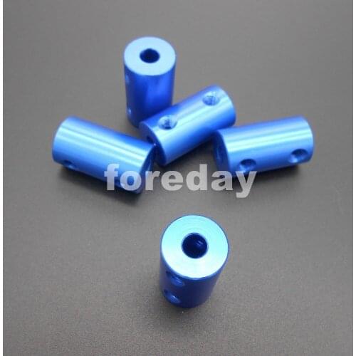 100PCS NEW 4 to 8mm BLUE Coupling Coupler Aluminum alloy Coupler L: 25mm Out-Dia:14mm 4 to 8mm Coupler*FD307X100