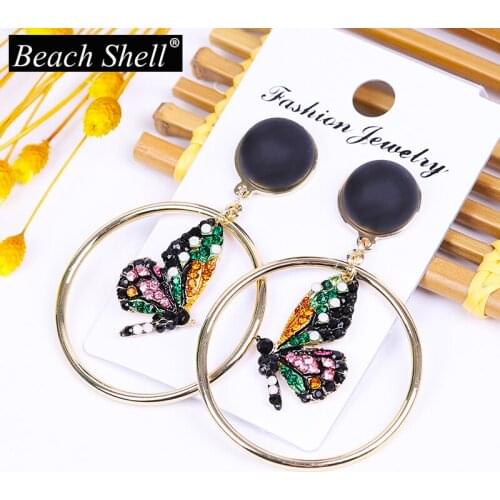 New butter Lady Earrings Tree of Life Bohemian Style 2020 Vintage Pendant Rocker Earrings Handmade Large Round Jewelry Wholesale