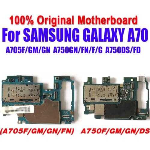 Working Motherboard For Samsung Galaxy A70 Mainboard A705F/GM A750GN A750DS unlocked full Chips Logic Board unlock motherboards