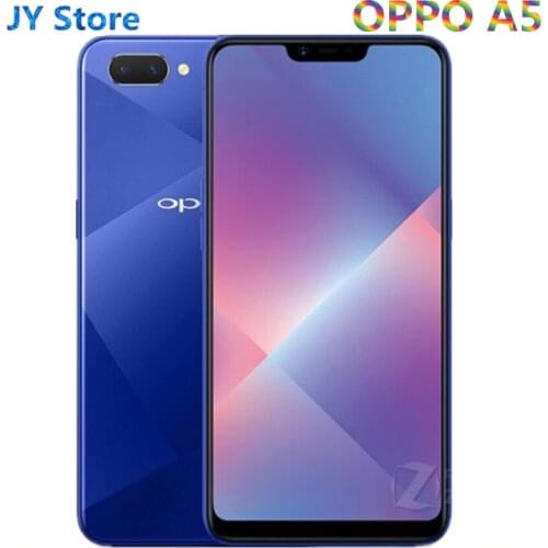 Original Oppo A5 4G LTE Mobile Phone Snapdragon 450 Octa Core Android 8.1 6.2" IPS 1520x720 6GB RAM 64GB ROM 13.0MP OTG