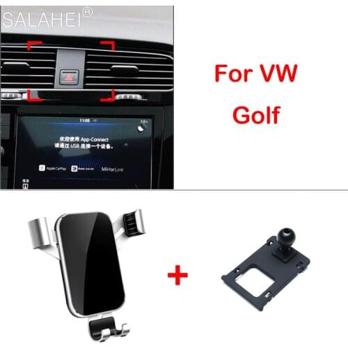Adjustable Car Mobile Phone Holder For VW Volkswagen Golf 7 MK7 2014-2018 CarAir Vent Mount Phone Holder Smartphone Cradle Stand