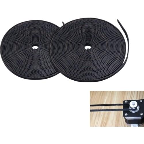 MEGA 5M 2M GT2 Timing Belt 6mm Black Synchronous 2GT Opened End Belt 3D Printer Parts For Kingroon KP3S Creality Ender3