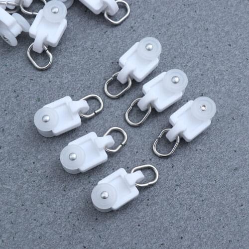 50PCS Curtain Roller Wearproof Long Service Life Easy to Install Curtain Rail Roller for Home Hotel Curtain Use