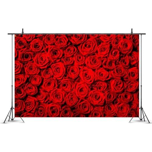 Romantic Red Roses Flower Portrait Couple Photography Wedding Party Backdrops Photocall Background Studio Shooting