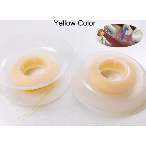 Dental Orthodontic Elastic Power Solid Thread 15FT/Roll Yellow Color