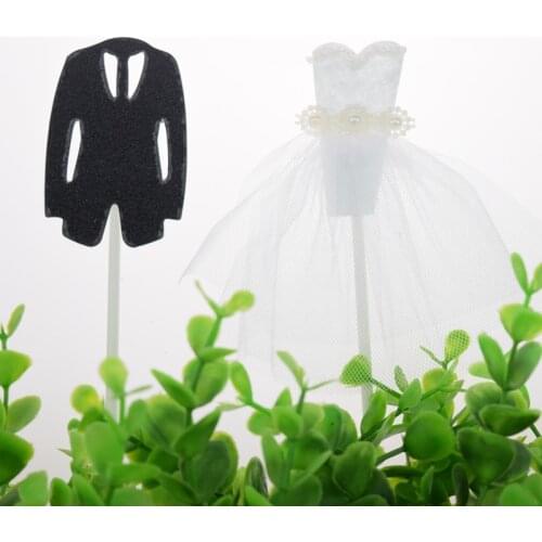 Mr Mrs Cake Toppers Flags Groom Bride Marry Cupcake Cake Topper Kids Birthday Wedding Cake Party Bridal Shower Baking DIY Xmas