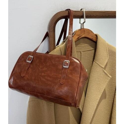 New Korean Version Large Capacity Travel Bags Luggage PU Leather Bag Leisure Handbag Retro Shoulder Bags Travel Bag Dropshipping