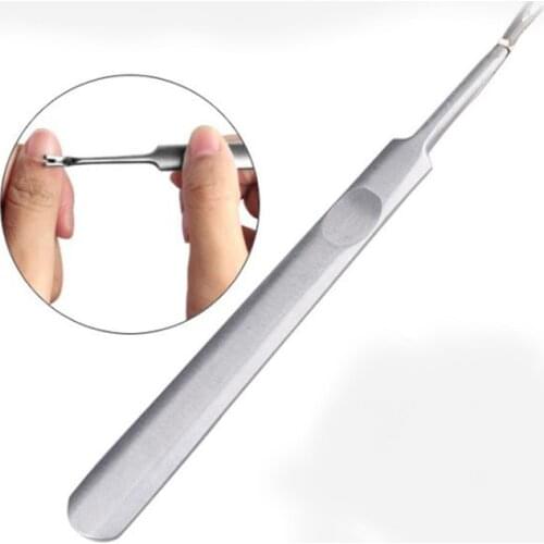 1PC Stainless Steel Cuticle Pusher Remover Spoon Trimmer Metal Double Sided Finger Dead Skin Push Nail Manicure Pedicure Tool